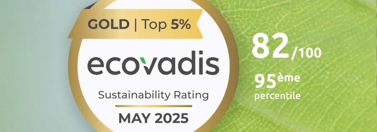 Nouvelle médaille d’or EcoVadis pour Somater !